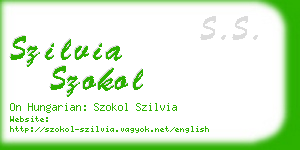 szilvia szokol business card